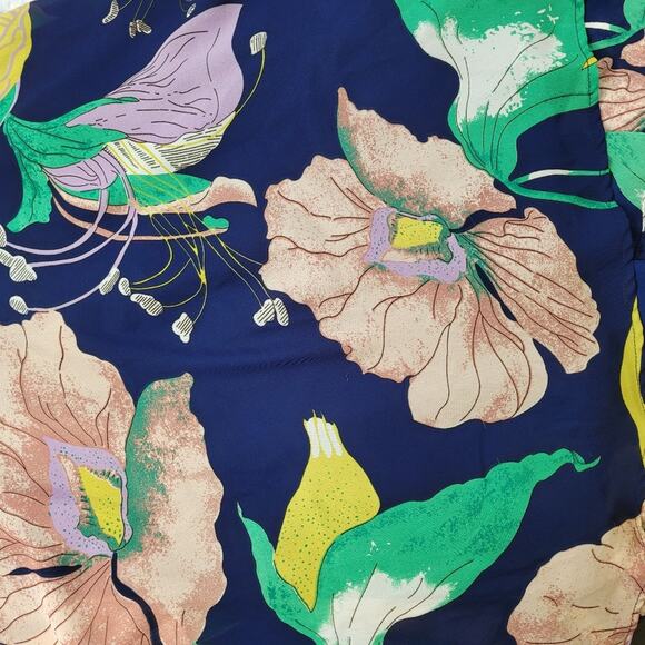 entro Navy Floral Strappy Dress size Large - Picture 13 of 14